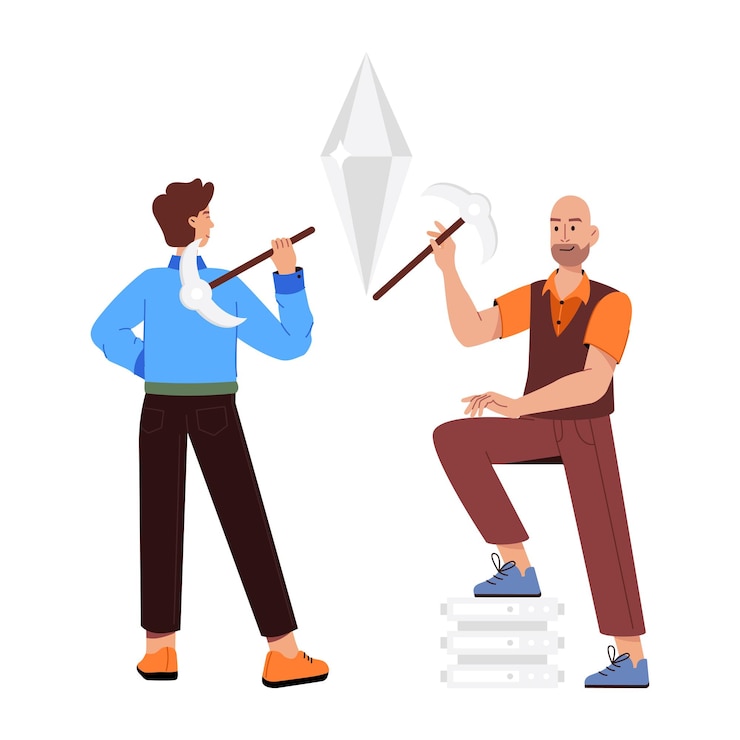 Vector collection of analysis and brainstorming flat illustrations