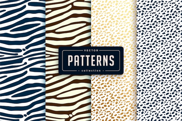 Collection of animal seamless patterns