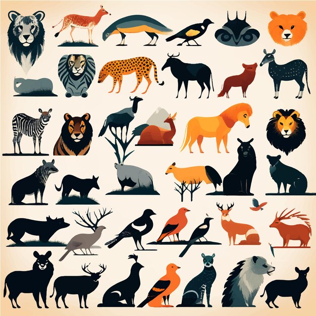 Vector collection animals