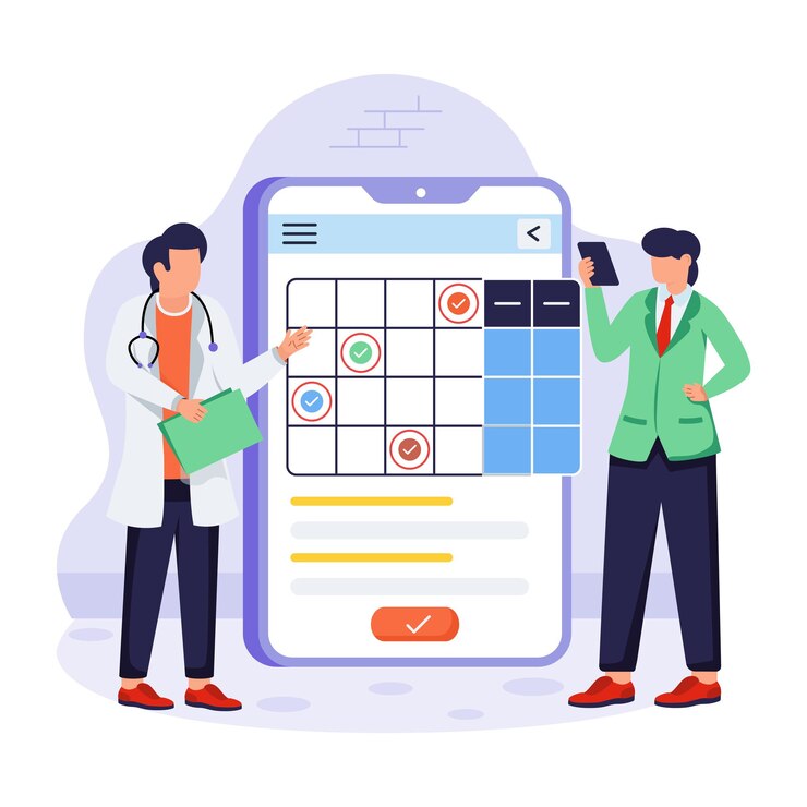 Vector collection of appointment scheduling flat illustrations