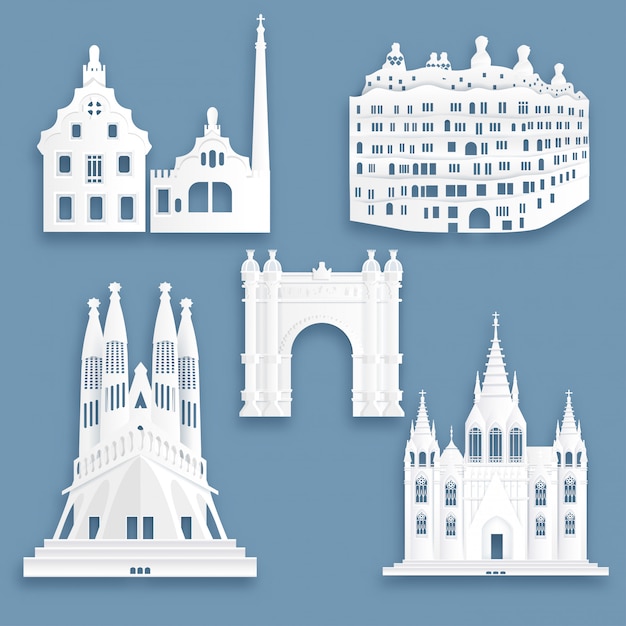 Vector collection of barcelona