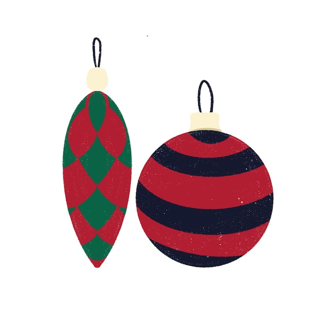 크리스마스 트리를 위한 아름다운 싸구려 및 장식 컬렉션