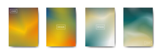 Collection of beautiful colorful abstract gradient backgrounds for poster flyer banner templates