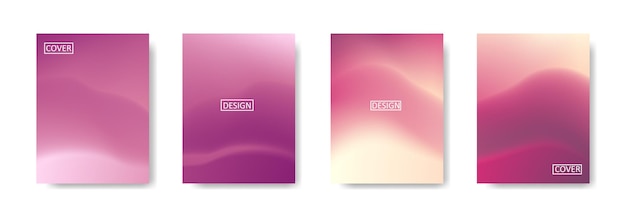 Collection of beautiful colorful abstract gradient backgrounds for poster flyer banner templates