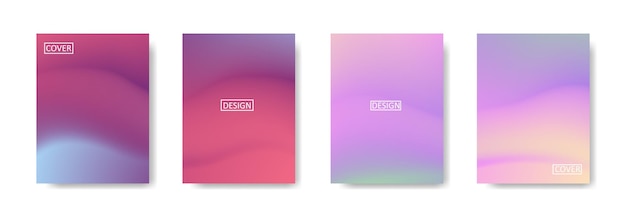 Collection of beautiful colorful abstract gradient backgrounds for poster flyer banner templates