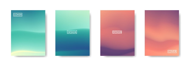 Collection of beautiful colorful abstract gradient backgrounds for poster flyer banner templates