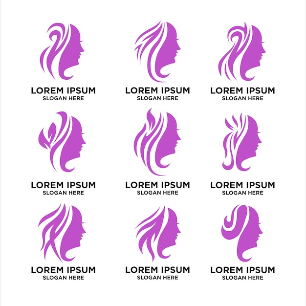 Коллекция шаблонов дизайна логотипа красоты