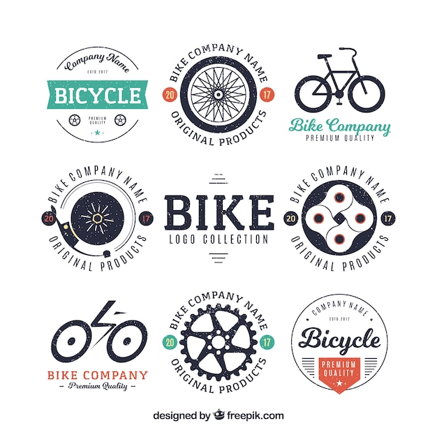 Vector collection of bicycle badge