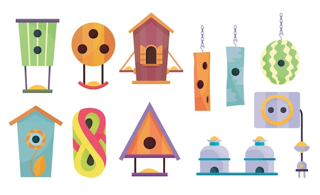 Collection of bird houses