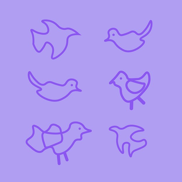 A collection of birds and a bird.