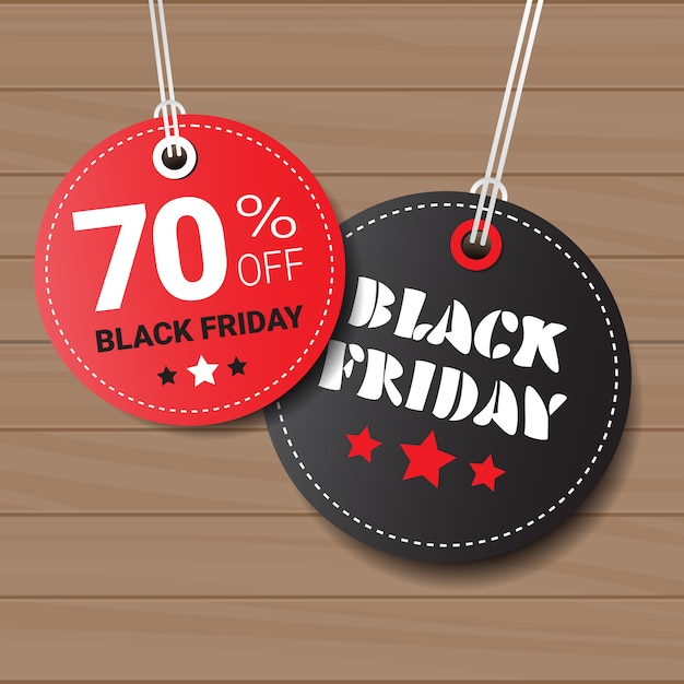 Collection of black friday tags or labels