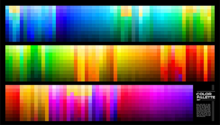 Vector collection of bright color palette design