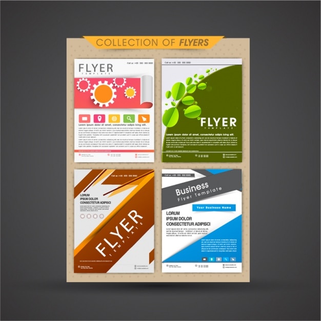 Collection of brochures with variety of designs