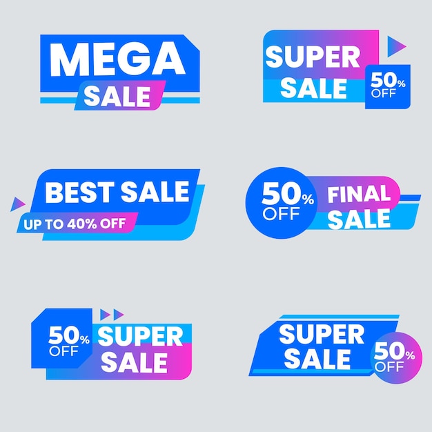 collection of brush stroke sale stickers and tags banners sales label collection suitable for desi