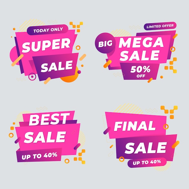 collection of brush stroke sale stickers and tags banners sales label collection suitable for desi