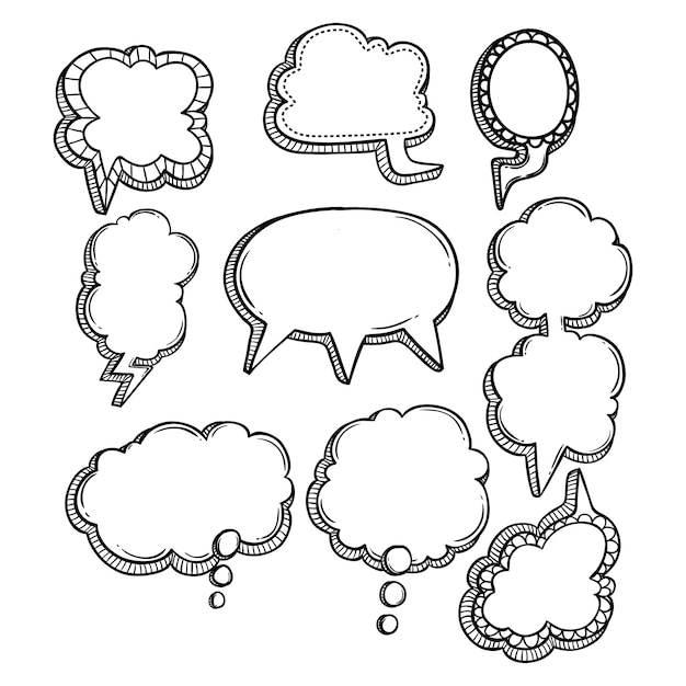 Collection of bubble chat