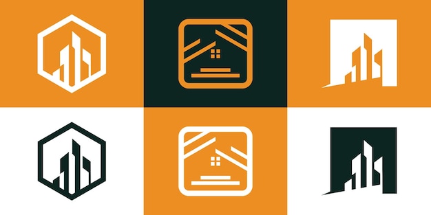 Premium Vector | Collection of building architecture sets premium vector