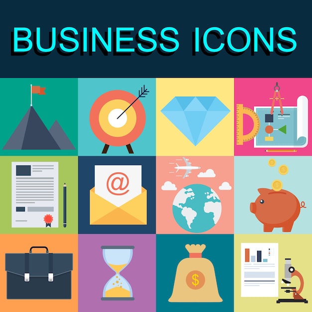 Vector collection of business icons