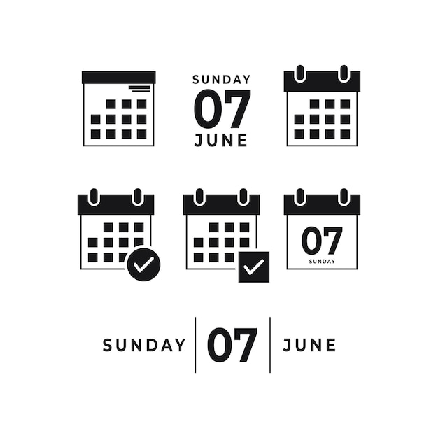 Vector collection of calendar vector icons