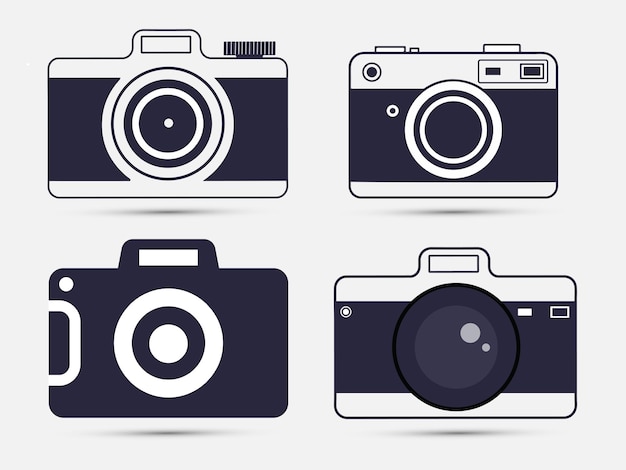 Vector collection of camera digital vector illustration set of camera cartoon design icon vector