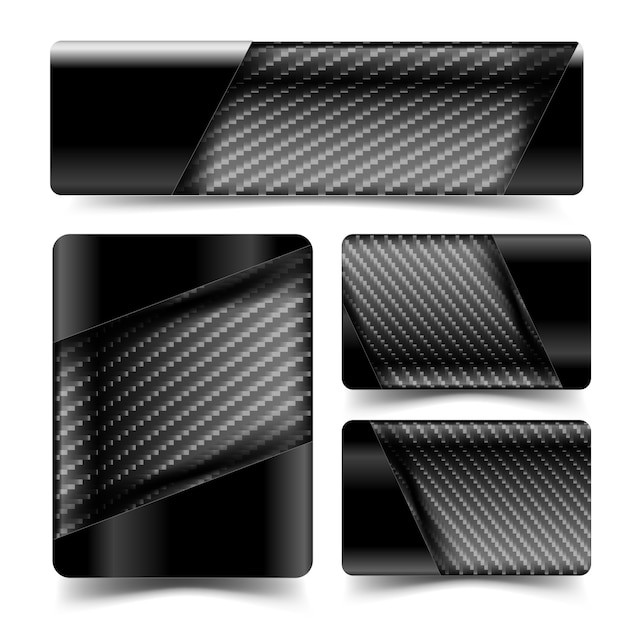 Collection of Carbon fiber web tag banner