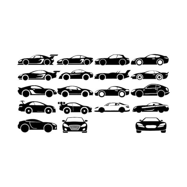 a collection of cars with the number 7 on the top