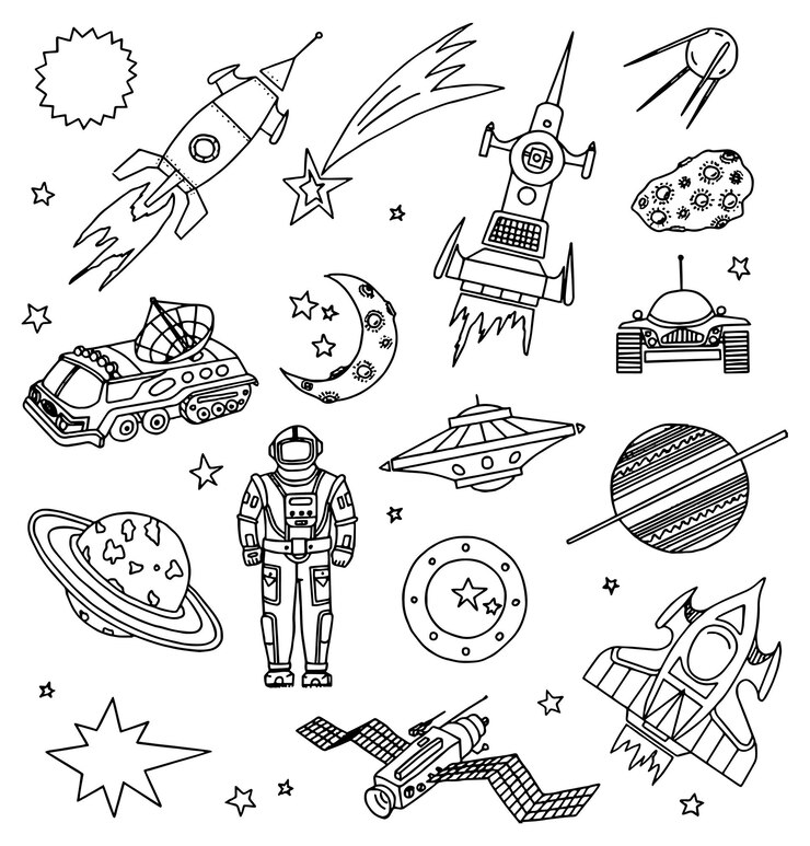 アニメキャラクター集 ロボット 宇宙船 星 宇宙船