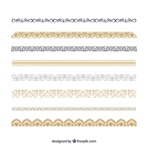 Vector collection of certificate ornaments