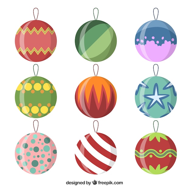 Vector collection of christmas baubles