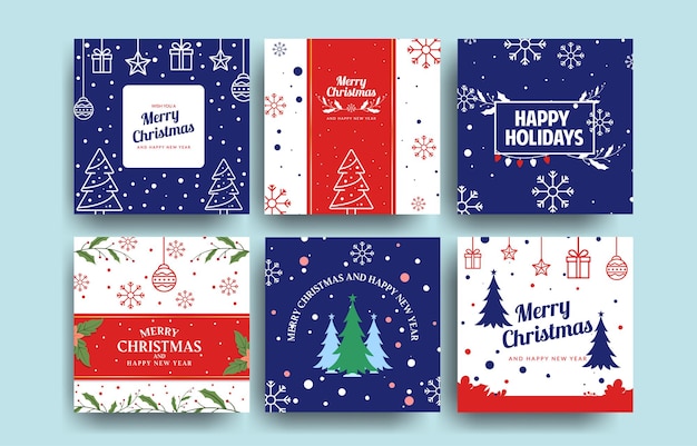 Collection christmas card design