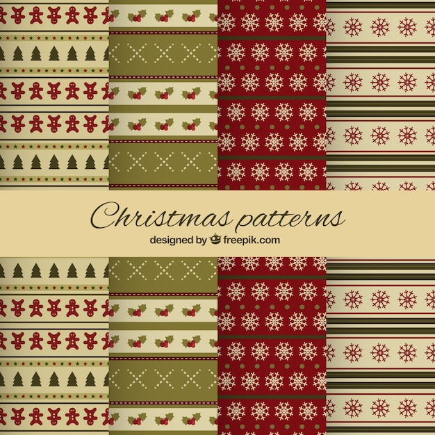 크리스마스 패턴의 컬렉션