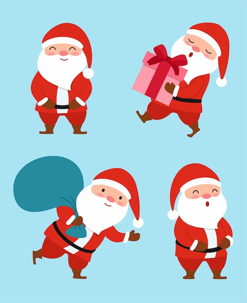 Collezione di natale babbo natale