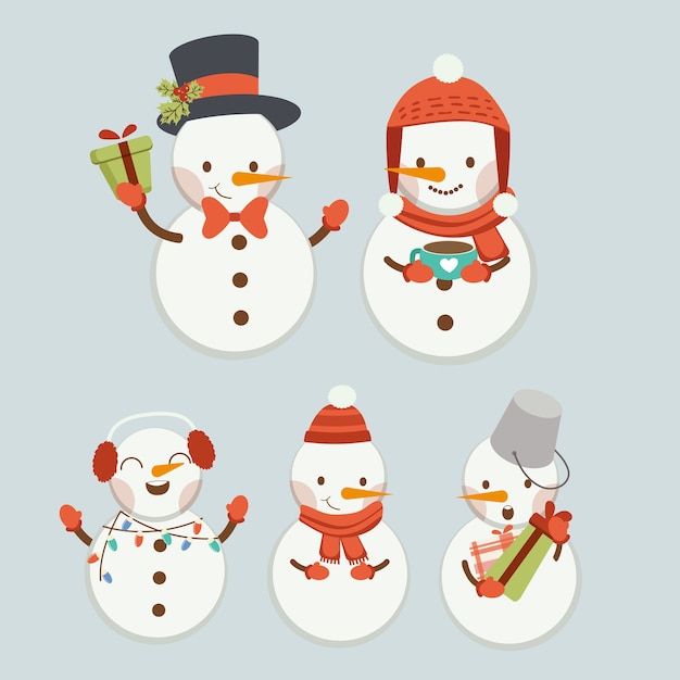 Collection of Christmas snowman