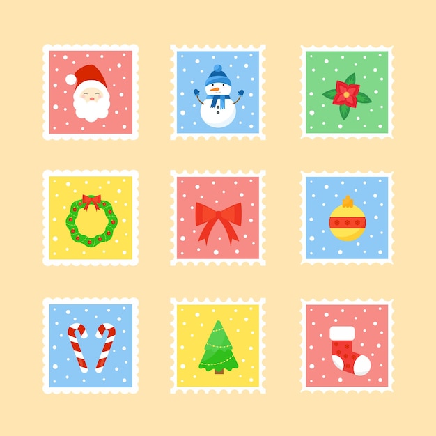 Collection of Christmas stamps