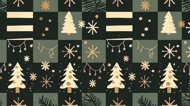 Vector a collection of christmas trees by person