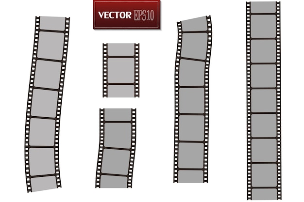 Raccolta di elementi del cinema isolato su bianco