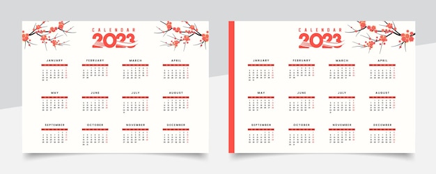 Vector collection of classic calendar for 2023 vector illustration