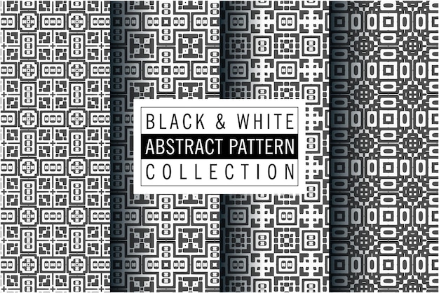 Collection of classic seamless patterns with minimal style