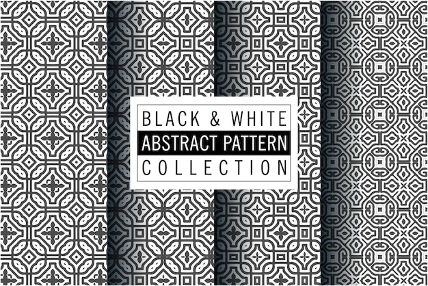 Collection of classic seamless patterns with minimal style