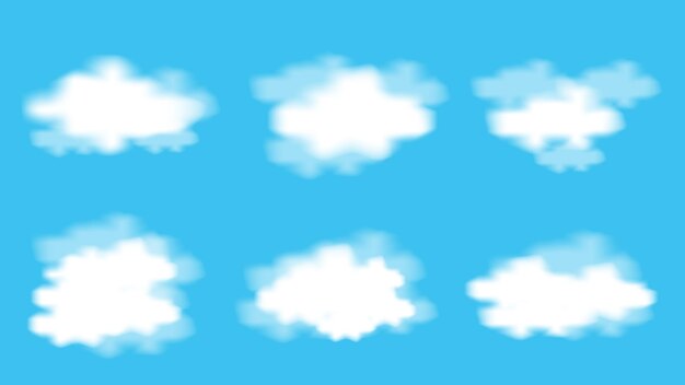 Vector collection of clouds