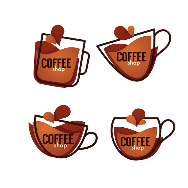 Collezione di logo della caffetteria