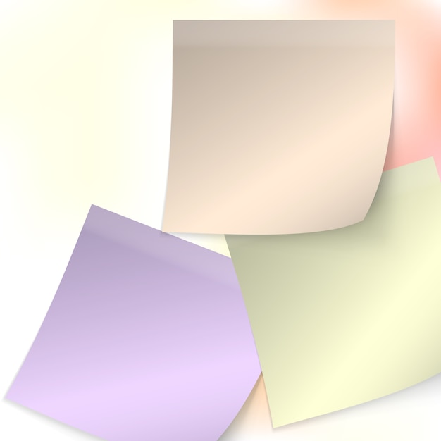 Vector collection of colored sticky notes