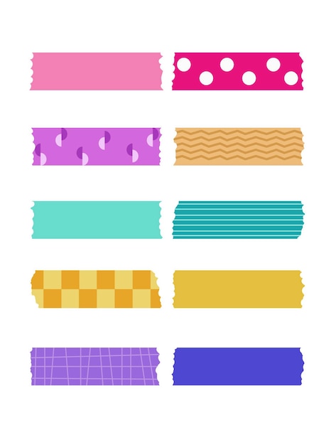 A collection of colorful boxes with a white background.