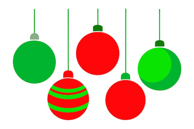a collection of colorful christmas balls with green and red stripes