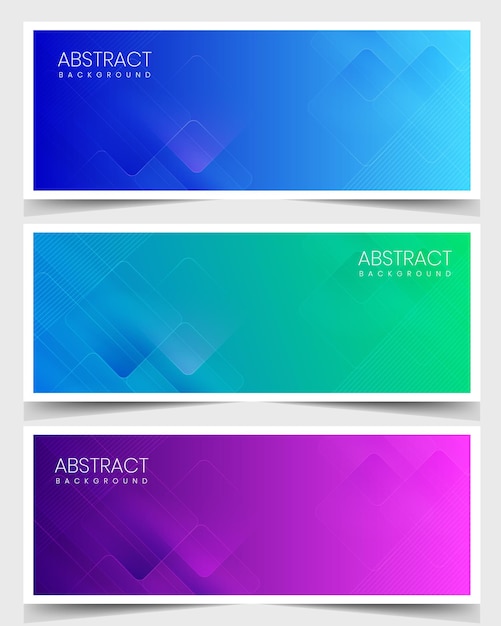 Collection of colorful futuristic modern abstract background with dynamic fluid shapes and shadow