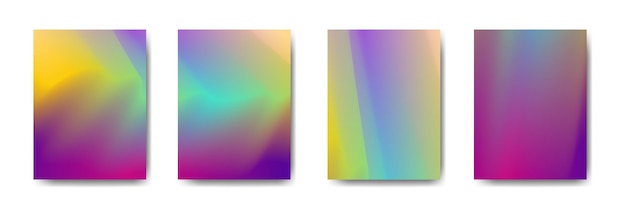 カラフルなグラデーション背景カバーチラシのコレクションは、背景ポスターバナーに使用されます