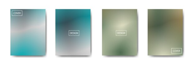 Collection of colorful gradient background cover flyers are used for backgrounds posters banners