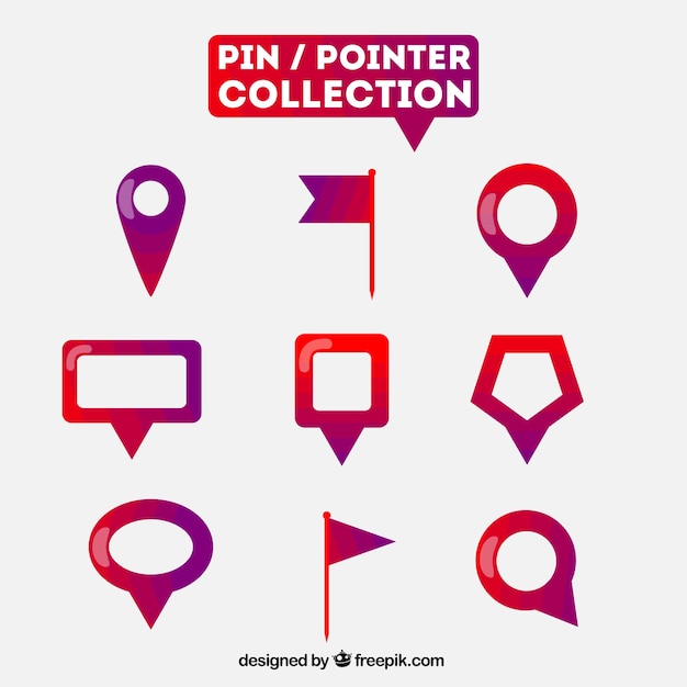 Collection of colorful pointers