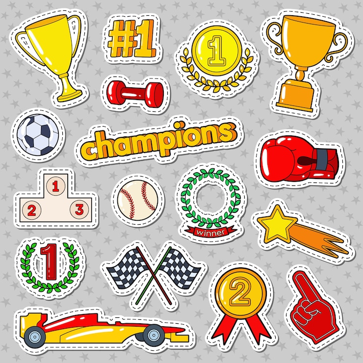 Vector collection of colorful stickers