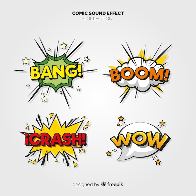 Collection of comic speech bubbles